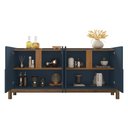 Ver imagem 4 de Aparador Buffet Sala Lizz 170cm Azul Cobalto Marrom