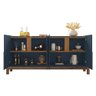 Aparador Buffet Sala Lizz 170cm Azul Cobalto Marrom - 4