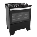 Ver imagem 1 de Fogão Mueller 5 Bocas Piacere Vetro Preto Fosco com Mesa de Vidro