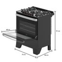 Ver imagem 7 de Fogão Mueller 5 Bocas Piacere Vetro Preto Fosco com Mesa de Vidro