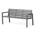 Ver imagem 3 de Kit com 2 Bancos Individuais e Banco de 2 Lugares em Alumínio com Pintura Eletrostática