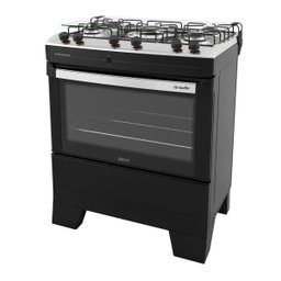 Fogão Mueller 5 Bocas Piacere Preto Fosco - 6