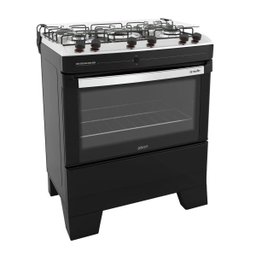 Fogão Mueller 5 Bocas Piacere Preto Fosco - 1