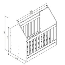 Berço Vira Cama Formato de Casinha Branco - 4