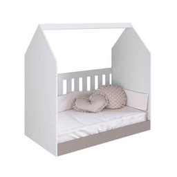 Berço Vira Cama Formato de Casinha Branco - 2