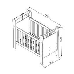 Berço Vira Cama com Estilo Americano Branco Lilies Móveis - 4