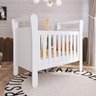 Berço Vira Cama com Estilo Americano Branco Lilies Móveis - 1