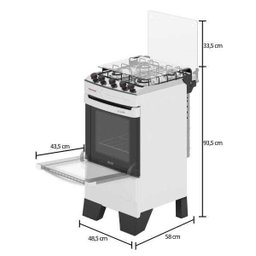 Fogão Mueller 4 Bocas Piacere Branco - 7
