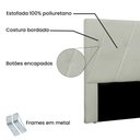 Ver imagem 3 de Cabeceira King 1,95m Aquilla Veludo - Pallazio Cinza Prata