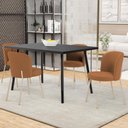 Ver imagem 2 de Kit 06 Cadeiras para Sala de Jantar Cozinha Estofada Gavi Arena L02 Bouclê Terracota - Lyam Decor