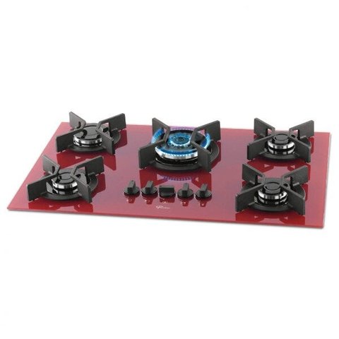 Cooktop 5 Bocas Gás Mesa Vidro Tc Infinity Fischer