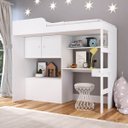 Ver imagem 5 de Cama Solteiro com Bau Escrivaninha Mesa de Escritorio Lion Branco - Art In Móveis