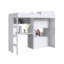 Ver imagem 3 de Cama Solteiro com Bau Escrivaninha Mesa de Escritorio Lion Branco - Art In Móveis
