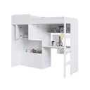 Ver imagem 3 de Cama Alta com Baú e Escrivaninha Integradas Lion Branco Cm9090 Art In Móveis