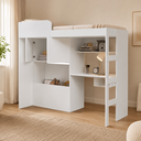Ver imagem 3 de Cama Solteiro com Bau Escrivaninha Mesa de Escritorio Lion Branco - Art In Móveis