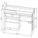 Ver mais imagens de Cama Solteiro com Bau Escrivaninha Mesa de Escritorio Lion Branco - Art In Móveis