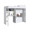 Ver imagem 2 de Cama Alta com Baú e Escrivaninha Integradas Lion Branco Cm9090 Art In Móveis