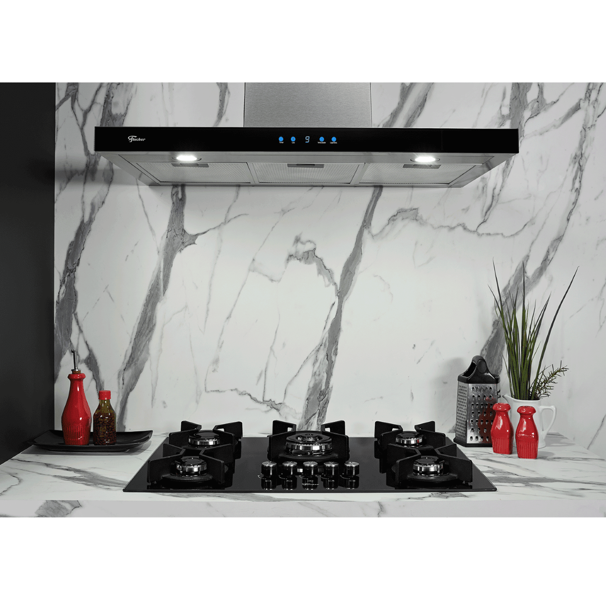 Cooktop 5 Bocas Gás Mesa Vidro Tc Infinity Fischer - 6