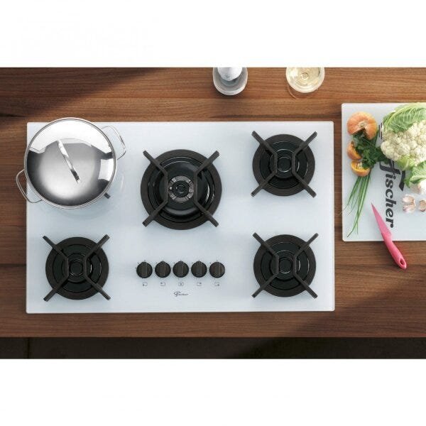 Cooktop 5 Bocas Gás Mesa Vidro Tc Infinity Fischer - 2