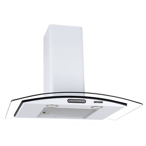 Coifa de Parede Fogatti Vidro Curvo Slim Branca 4 e 6 Bocas 75cm