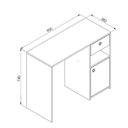 Ver imagem 3 de Escrivaninha Home Office Compacta 90cm com Porta e Gaveta Coimbra ES908 Art In Móveis - Branco