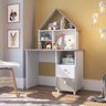Escrivaninha Infantil Formato de Casinha com 2 Gavetas Lilies Móveis - 1