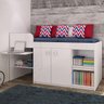 Cama Multifuncional com Escrivaninha Embaixo Branca Lilies Móveis - 1