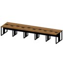 Ver imagem 3 de Plataforma de Trabalho 10 Lugares 4,50m Pé Metal Nogal Pr F5