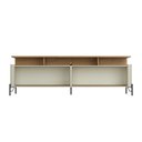 Ver imagem 4 de Rack com Painel Porta Sextava 180cm Pés em Metal 100% Mdf Cor:louro e Luna com Preto
