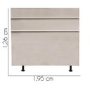 Ver imagem 3 de Cabeceira Estofada Cama Box King 195cm Argentina Corino Bege- Mabe Magazine