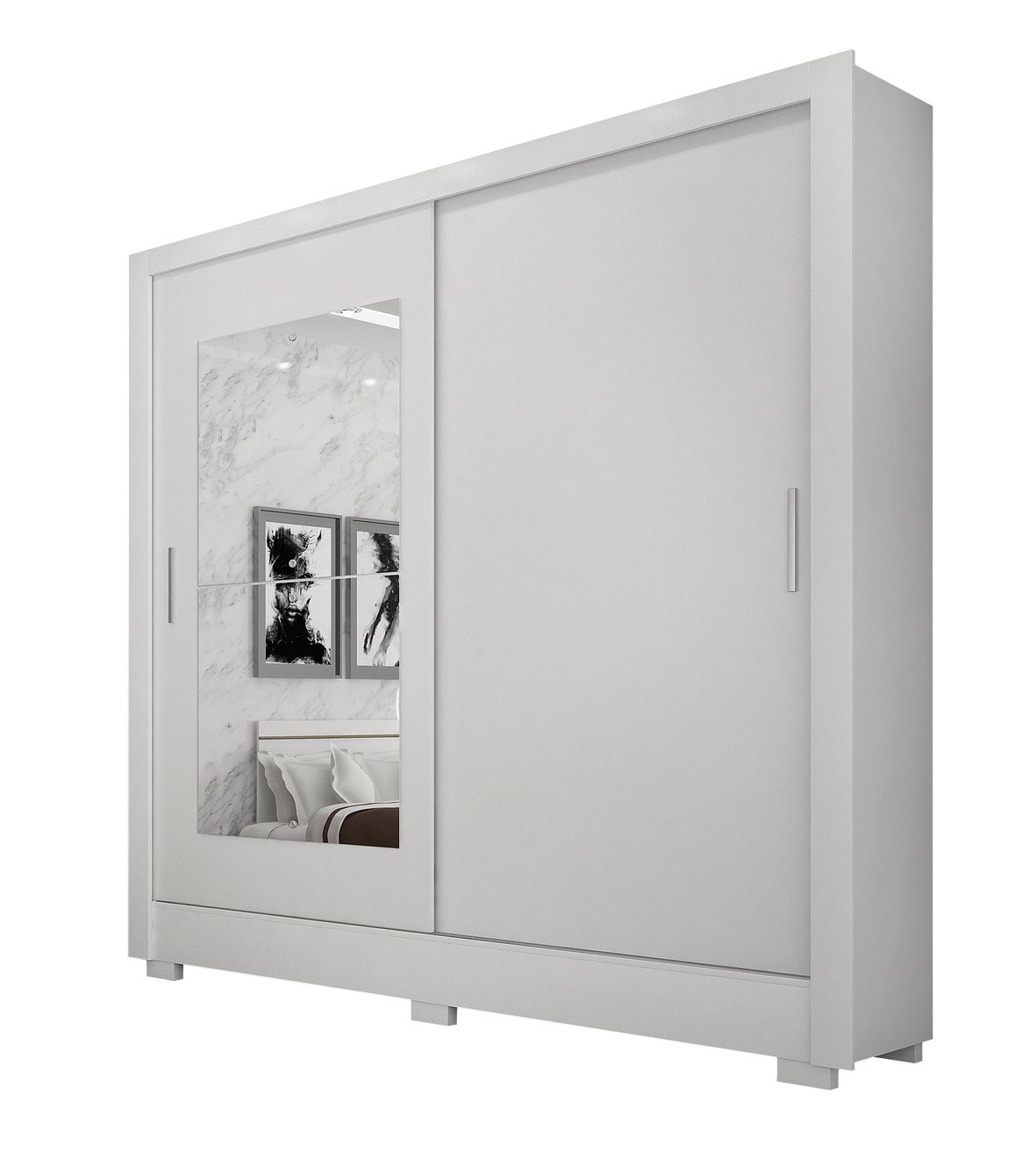 Guarda-Roupas Ville 2PTS/3GAV C/1 KIT ESP C/ 6 PES Moveis Novo ...