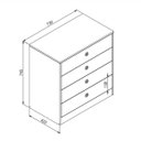 Ver imagem 4 de Cômoda Infantil Amore 73cm 04 Gavetas Cd040 Meu Fofinho - Branco