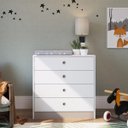 Ver imagem 1 de Cômoda Infantil Amore 73cm 04 Gavetas Cd040 Meu Fofinho - Branco