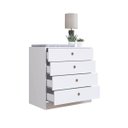 Ver imagem 3 de Cômoda Infantil Amore 73cm 04 Gavetas Cd040 Meu Fofinho - Branco