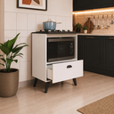 Ver imagem 3 de Balcão para Cooktop e Forno 60cm com Porta Basculante Bogotá BL060 Art In Móveis - Branco