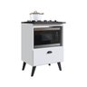 Balcão para Cooktop e Forno 60cm com Porta Basculante Bogotá Bl060 Mia Coccina - Branco - 2