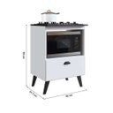 Ver imagem 7 de Balcão para Cooktop e Forno 60cm com Porta Basculante Bogotá BL060 Art In Móveis - Branco