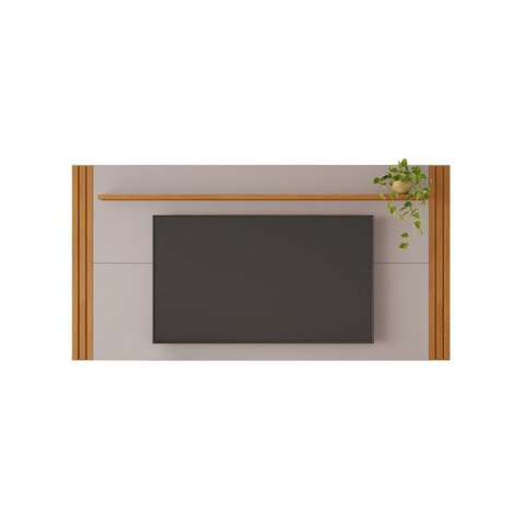 Painel Trunfo para TV até 70" com Detalhes Ripado:Cinamomo/Off