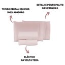 Ver imagem 3 de Lençol Queen Elástico Algodão Jogo Completo 4 Peças Premium