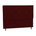 Ver imagem 1 de Cabeceira Estofada Box Casal King Size Encosto para Cama Civic 195x126 Cm Marsala