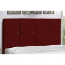 Ver imagem 3 de Cabeceira Estofada Box Casal King Size Encosto para Cama Civic 195x126 Cm Marsala