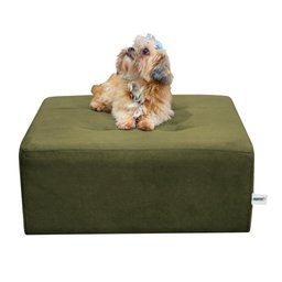 Cama Box Para Cachorro e Pet Quadrado Confortável Luna Veludo Light Chumbo Light Matrix - 3