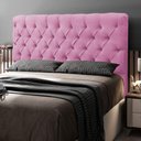 Ver imagem 6 de Cabeceira Cama Box Casal Queen Size Lylla 160cm Capitonê com Frame Suede Rosa - Abmaza