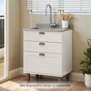 Ver imagem 6 de Balcão de Cozinha 3 Gavetas Branco Fosco 1504 - Genialflex