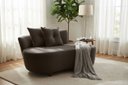 Ver imagem 2 de Namoradeira Sofá Feijão Suria 150cm Orgânica Suede Marrom