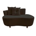 Ver imagem 3 de Namoradeira Sofá Feijão Suria 150cm Orgânica Suede Marrom