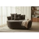 Ver imagem 1 de Namoradeira Sofá Feijão Suria 150cm Orgânica Suede Marrom