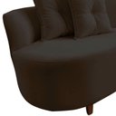 Ver imagem 7 de Namoradeira Sofá Feijão Suria 150cm Orgânica Suede Marrom