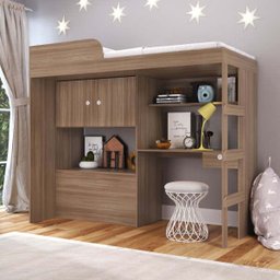 Cama Alta com Baú e Escrivaninha Integradas Lion Montana Cm9090 Art In Móveis - 1
