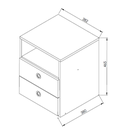 Ver imagem 4 de Mesa de Cabeceira Tokio 38cm com 02 Gavetas e 01 Nicho CR410 Art In Móveis - Branco